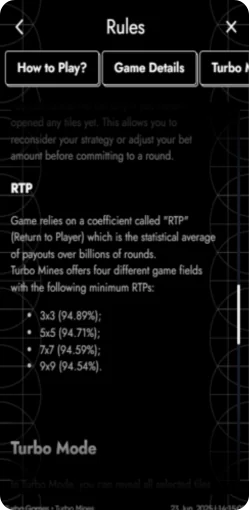 Turbo Mines Rules