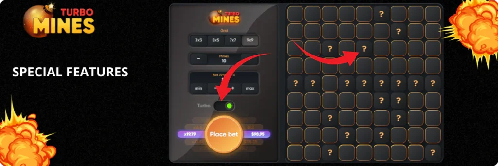 Special features_Turbo Mines
